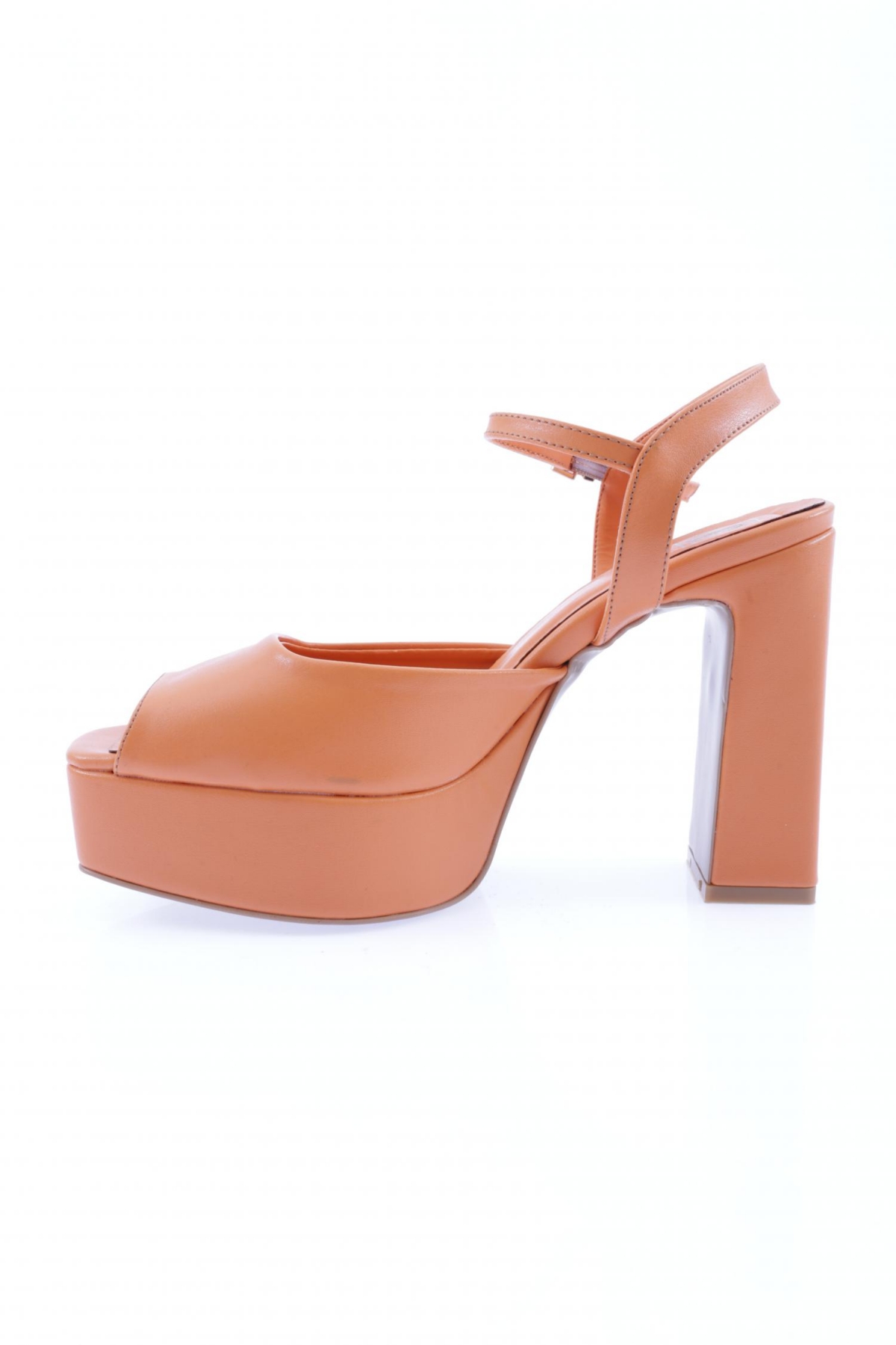 41-23Y Kadin Bilekten Bağli Kalin Taban Topuklu Ayakkabi - Görsel 4
