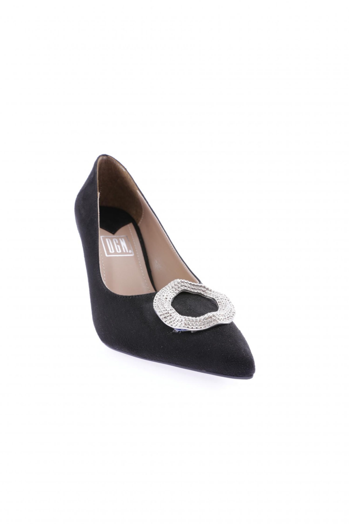 K3115 Kadin Sivri Burun Kristal Taşli Aksesuarli Topuklu Ayakkabi - Görsel 3