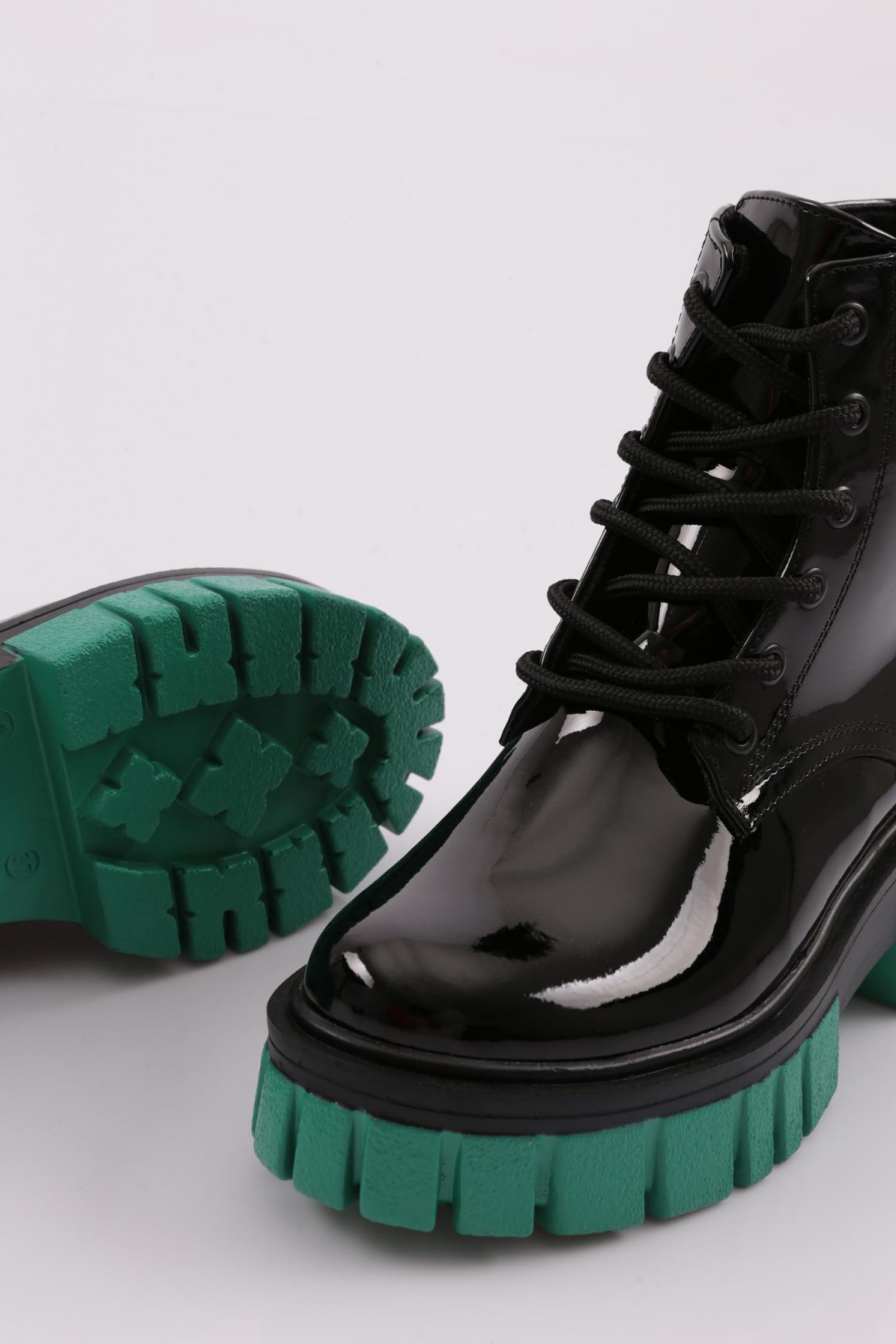 Es805 Kadin Kalin Taban Bağcikli Topuklu Bot - Görsel 5