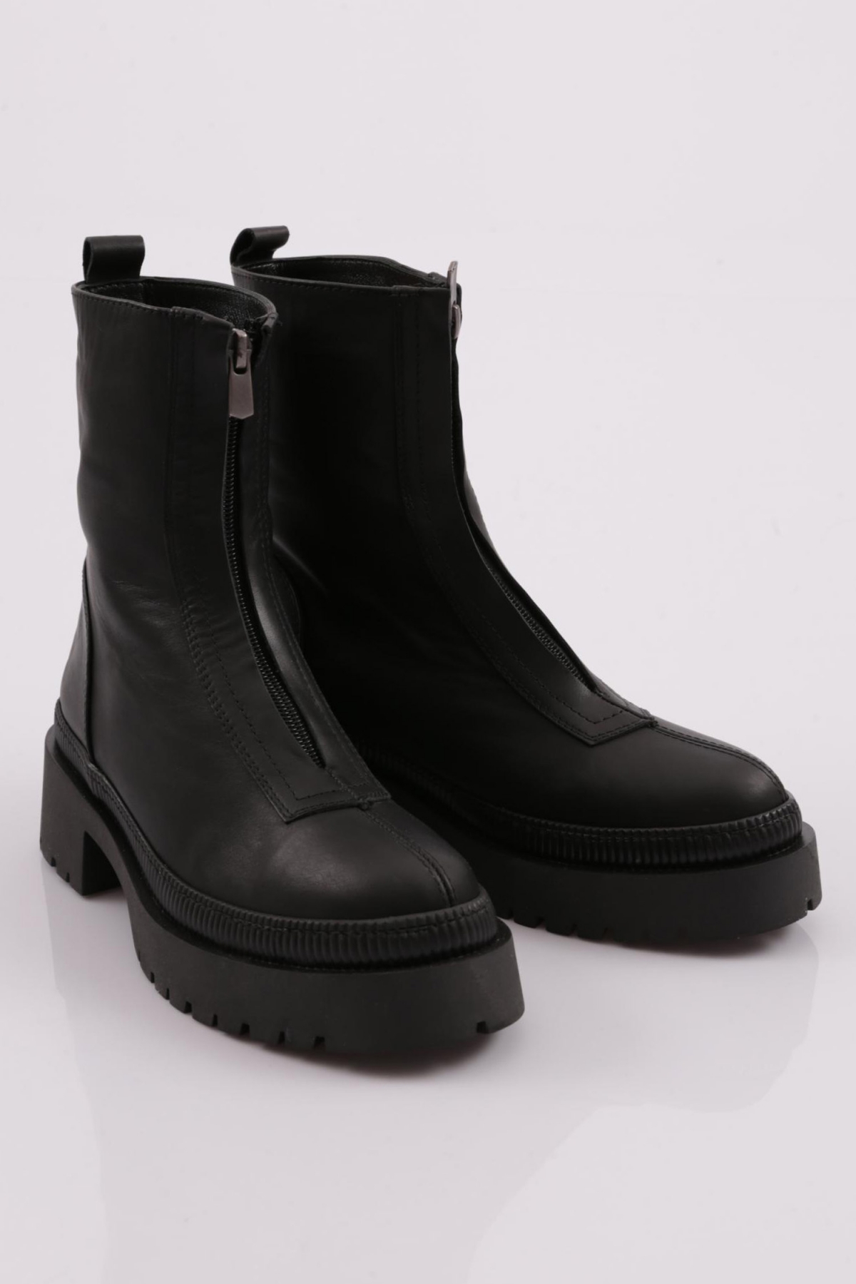 21542-22K Kadin Kalin Taban Fermuarli Bot - Görsel 3