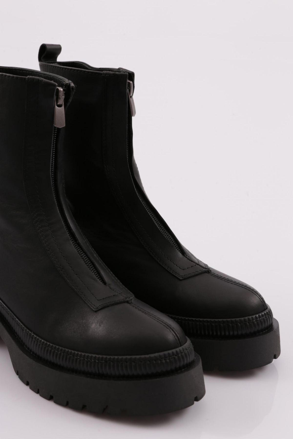 21542-22K Kadin Kalin Taban Fermuarli Bot - Görsel 5