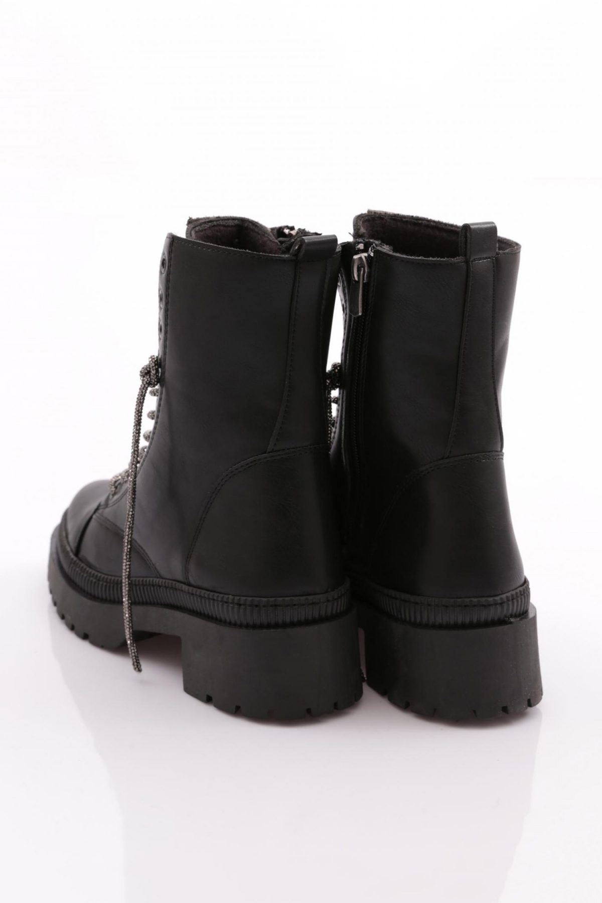 K9018 Kadin Bağcikli Kristal Taşli Postal Bot - Görsel 4