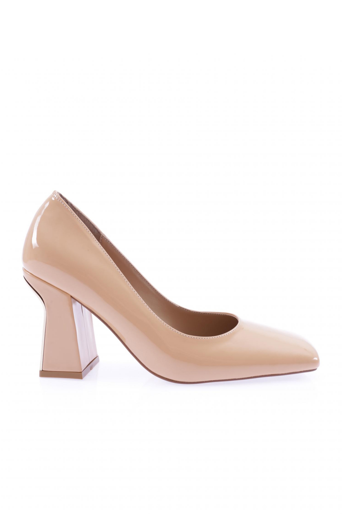 K400 Kadin Sivri Burun Parmak Dekolteli Topuklu Ayakkabi - Görsel 2