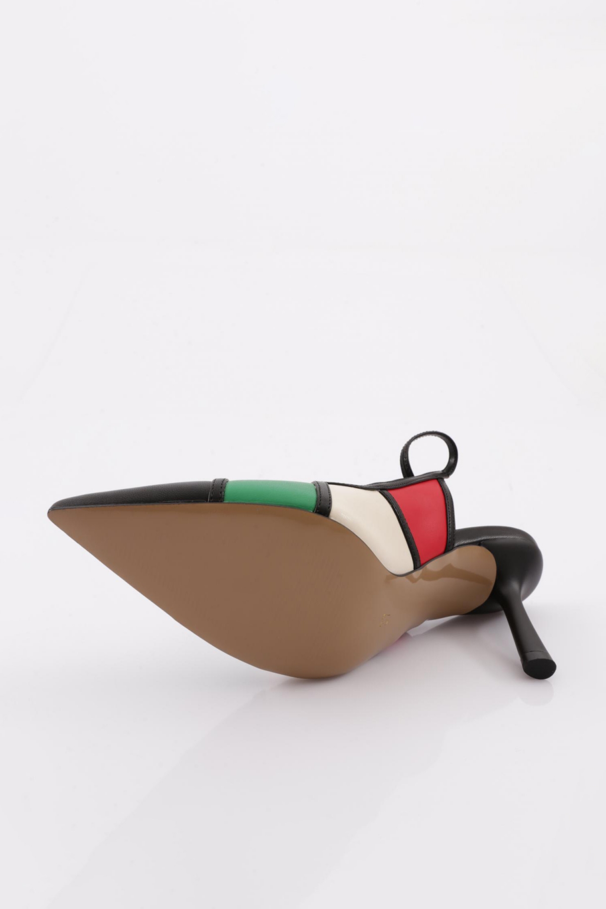 7032-22Y Kadin Sivri Burun Bilekten Bağlamali Renkli Topuklu Ayakkabi - Görsel 6