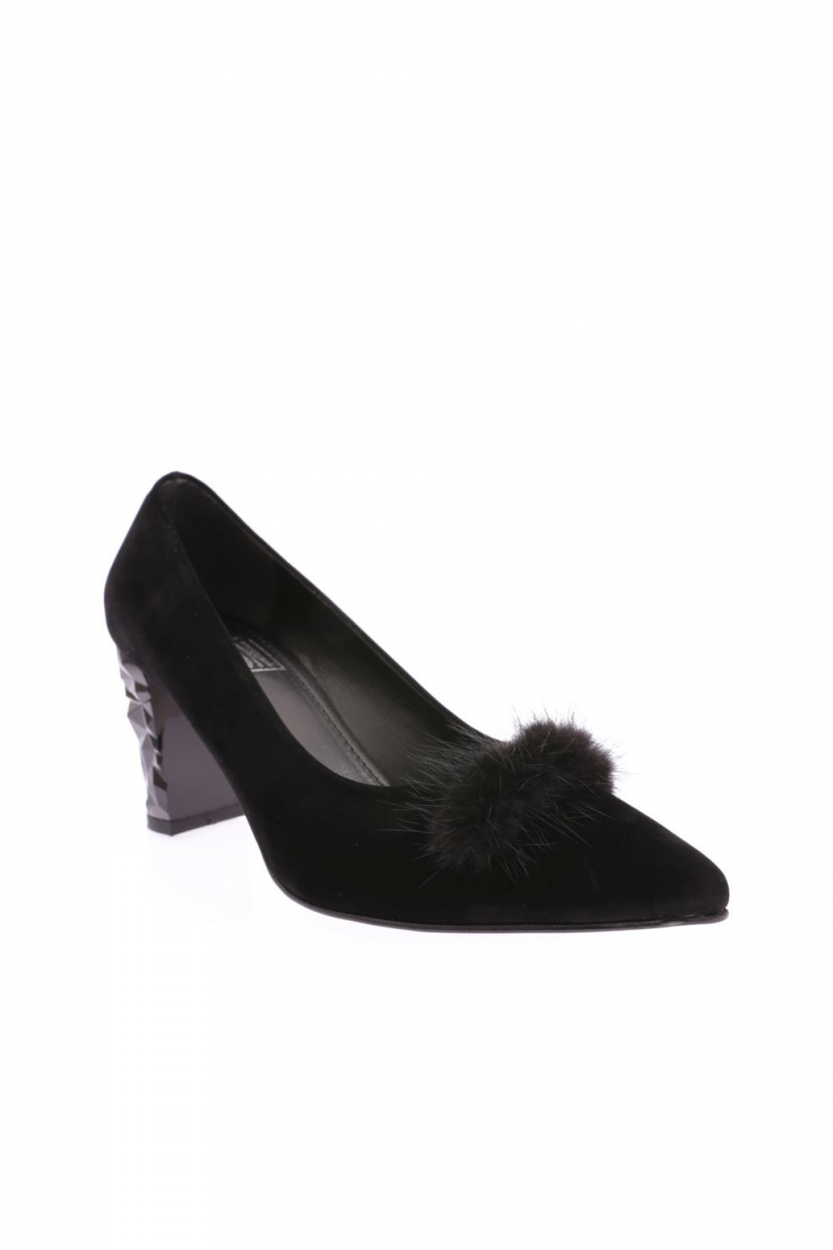 K125 KADIN SİVRİ BURUN PARMAK DEKOLTELİ TOPUKLU AYKAKKABI - Görsel 3