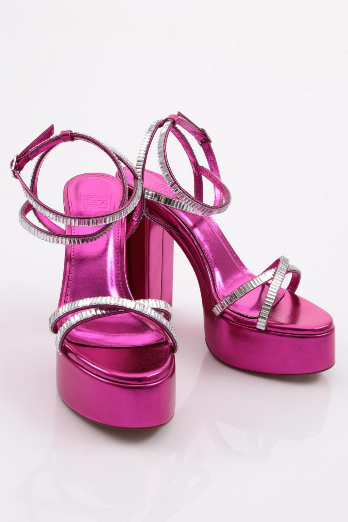 27 Kadin Taş Şeritli Topuklu Ayakkabi - Görsel 3