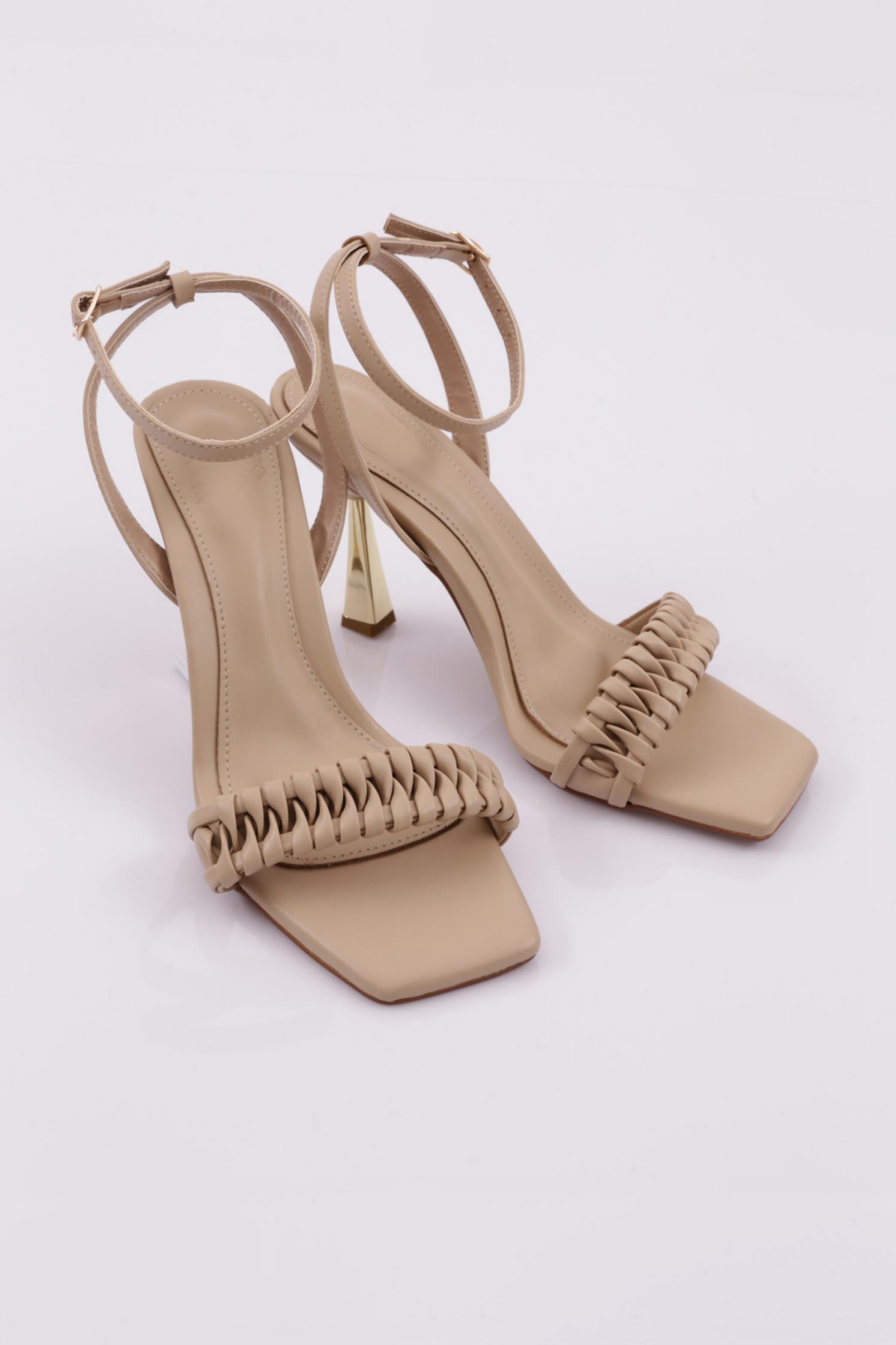 406 Kadin Bilekten Bağlama Topuklu Ayakkabi - Görsel 3