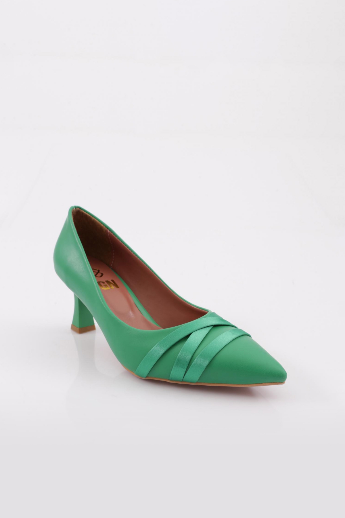 315 Kadin Sivri Burun Parmak Dekolteli Topuklu Ayakkabi - Görsel 3