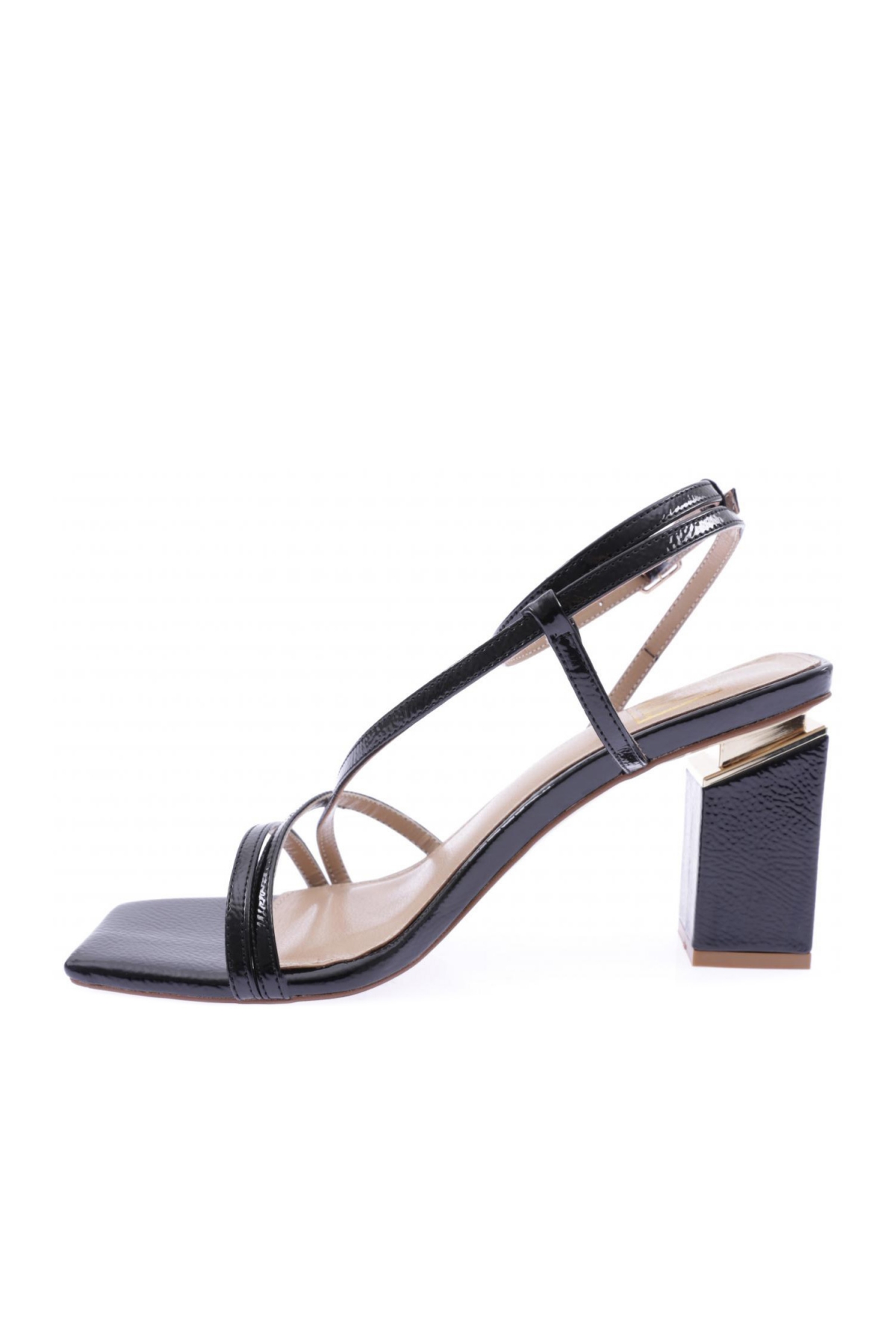 K7003 KADIN KÜT BURUN ÇERÇEVE TOPUKLU SANDALET - Görsel 5