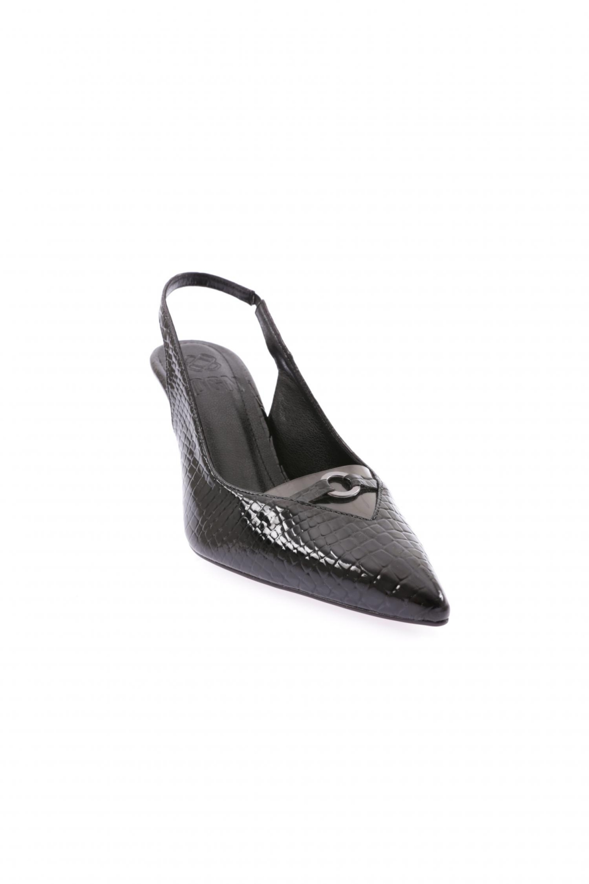 03-23Y Kadin Sivri Burun Şeffaf Detayli Aksesuarli Topuklu Ayakkabi - Görsel 3