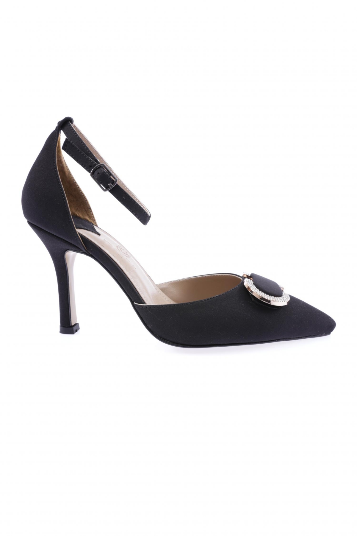 2000-23Y Kadin Bilekten Bağli Kristal Tokali İnce Topuklu Ayakkabi - Görsel 2