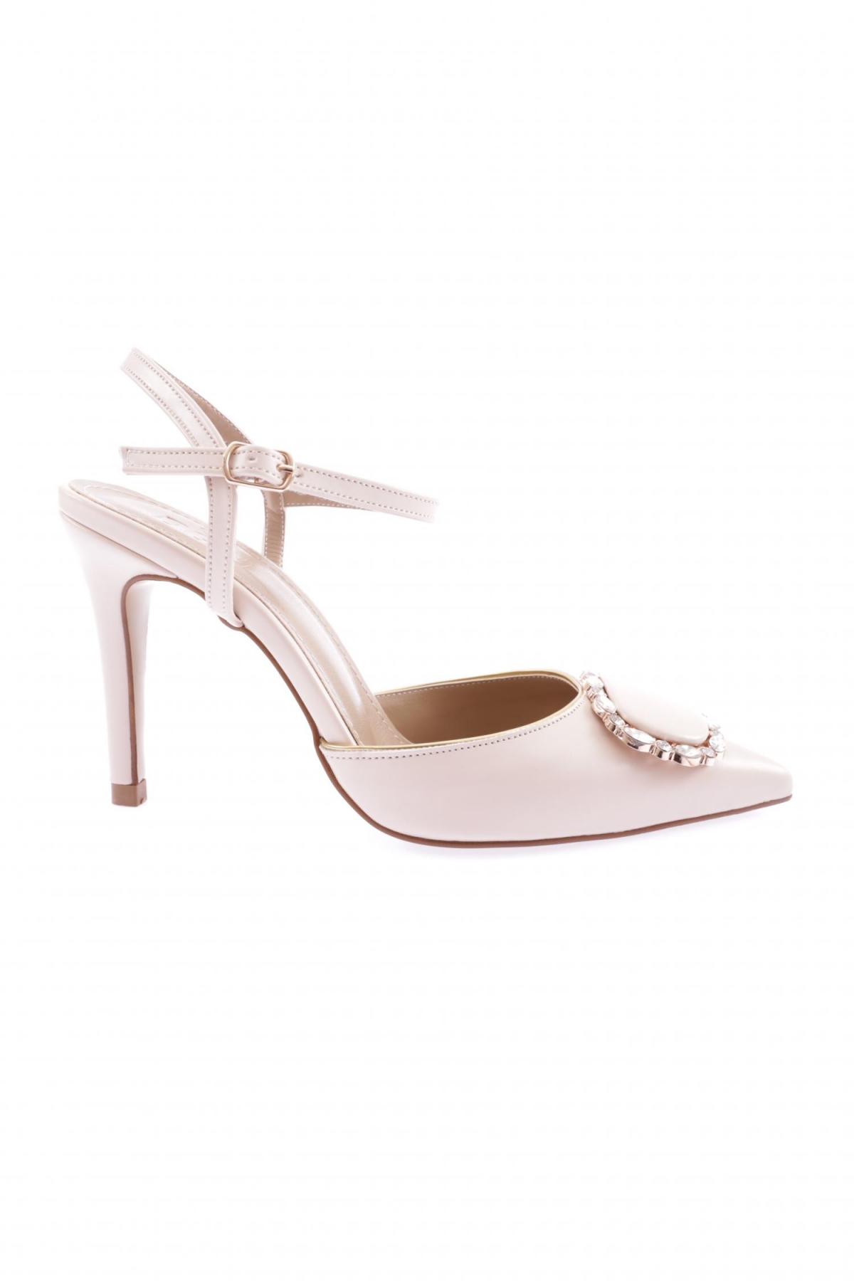 1005-23Y Kadin Kristal Tokali Bilekten Bağli İnce Topuklu Ayakkabi - Görsel 2
