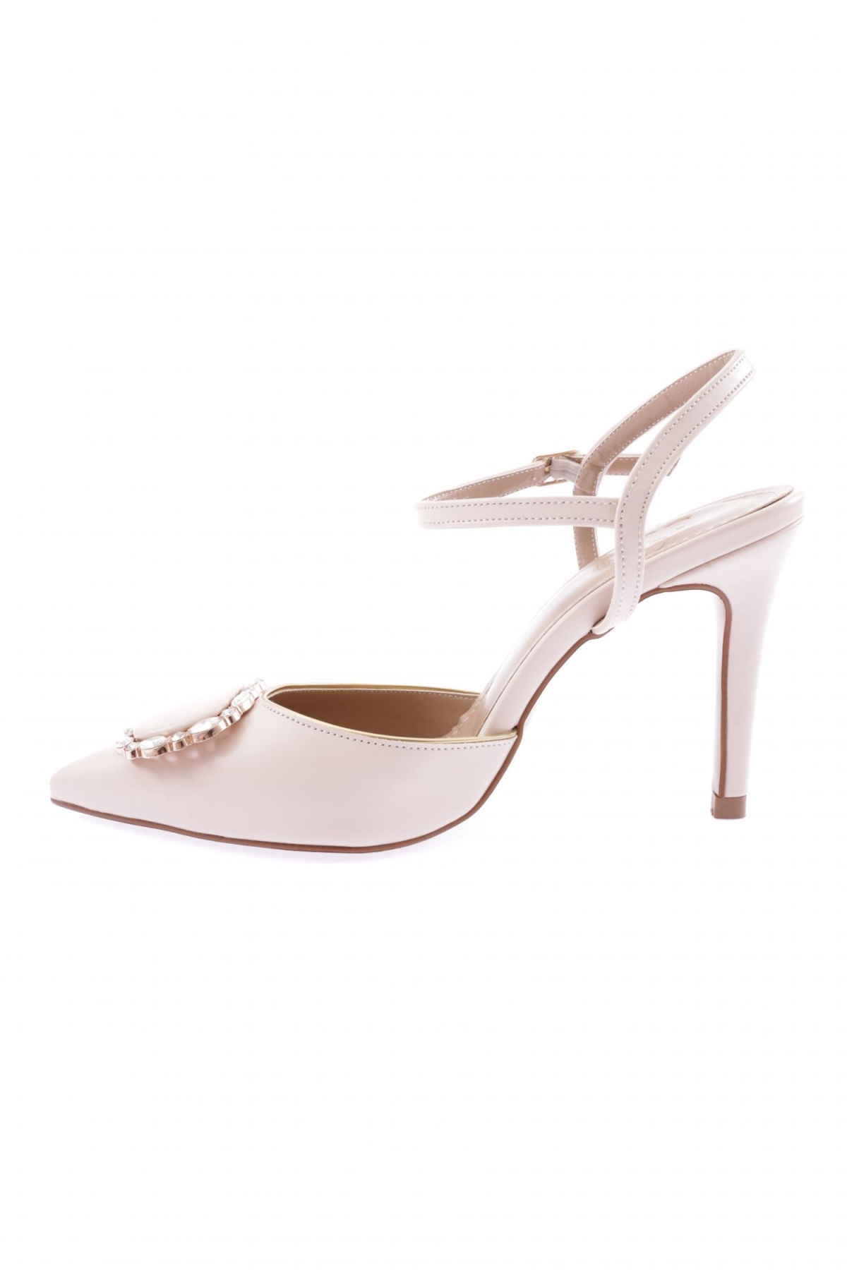 1005-23Y Kadin Kristal Tokali Bilekten Bağli İnce Topuklu Ayakkabi - Görsel 4