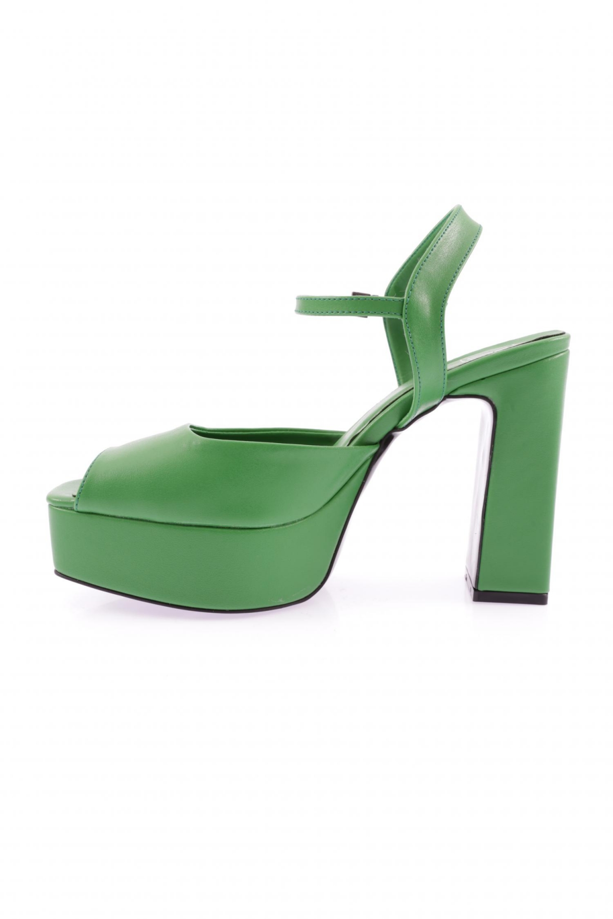 41-23Y Kadin Bilekten Bağli Kalin Taban Topuklu Ayakkabi - Görsel 4