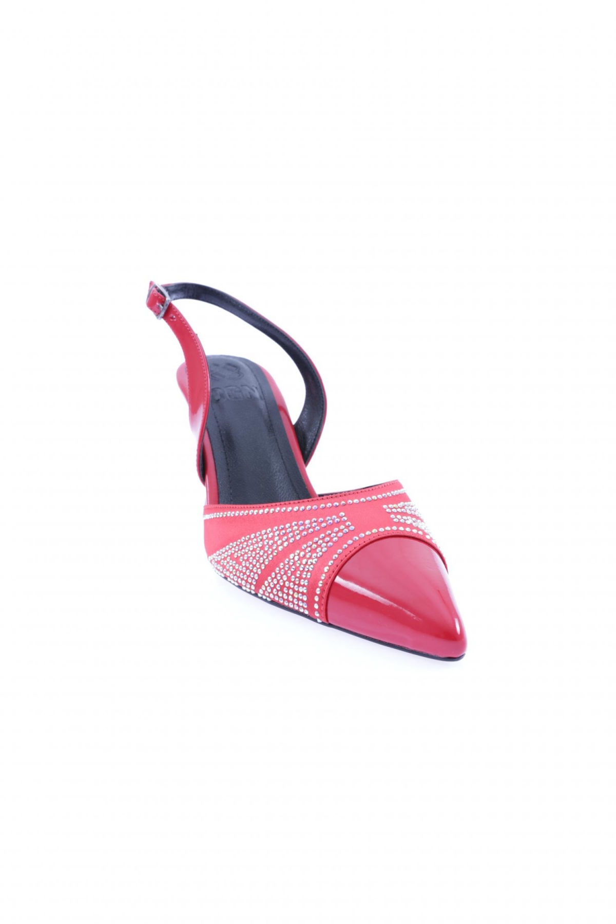 01-23Y Kadin Silver Taşli Sivri Burun Topuklu Ayakkabi - Görsel 3