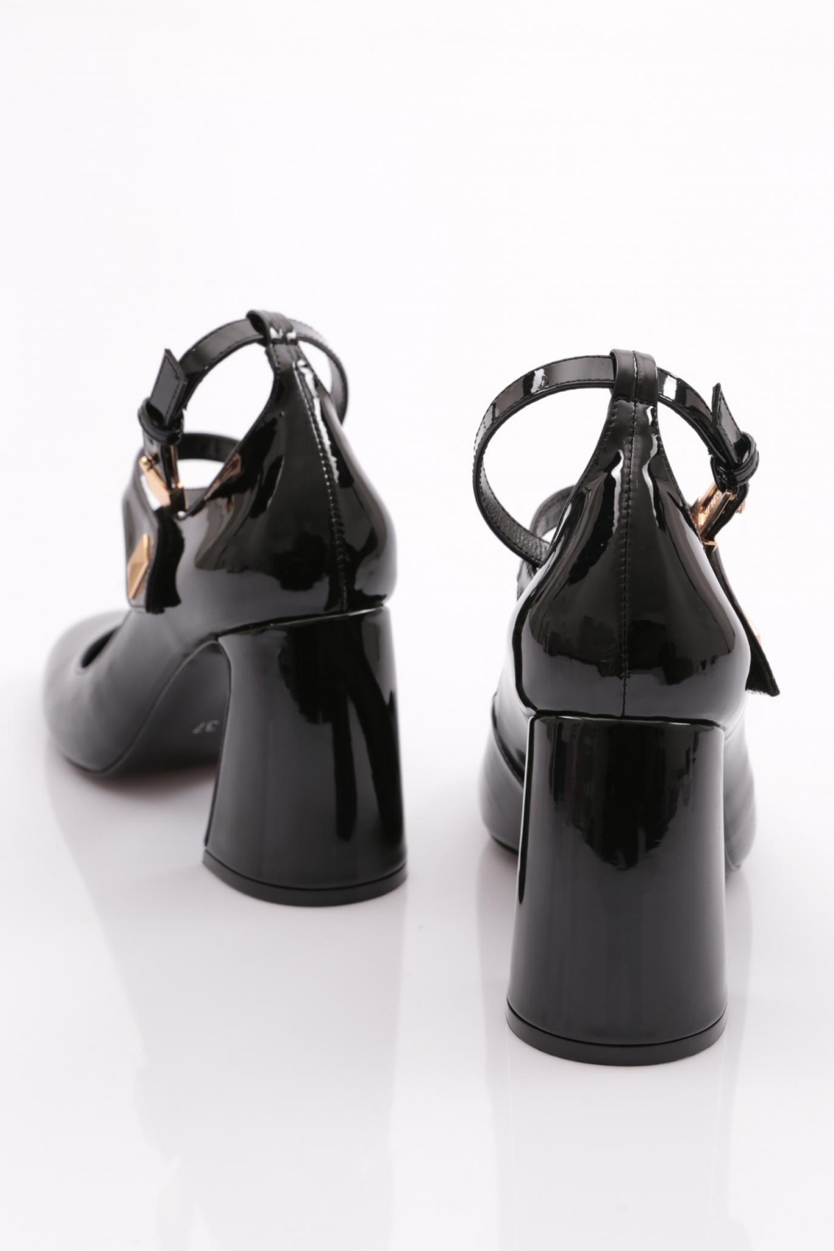 8073 Kadin Bilekten Bağlama Topuklu Ayakkabi - Görsel 4