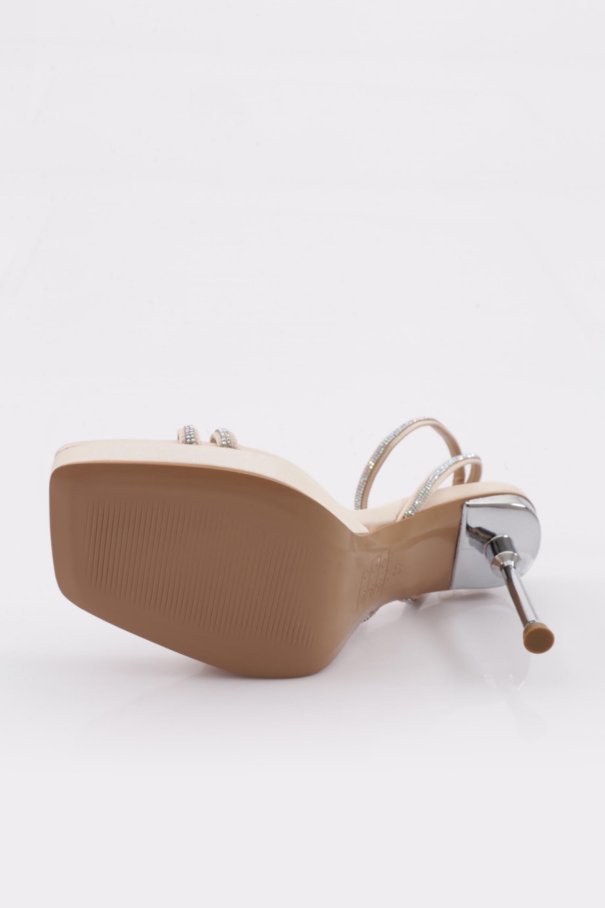 1278 Kadin Taş İp Detayli Topuklu Ayakkabi - Görsel 6