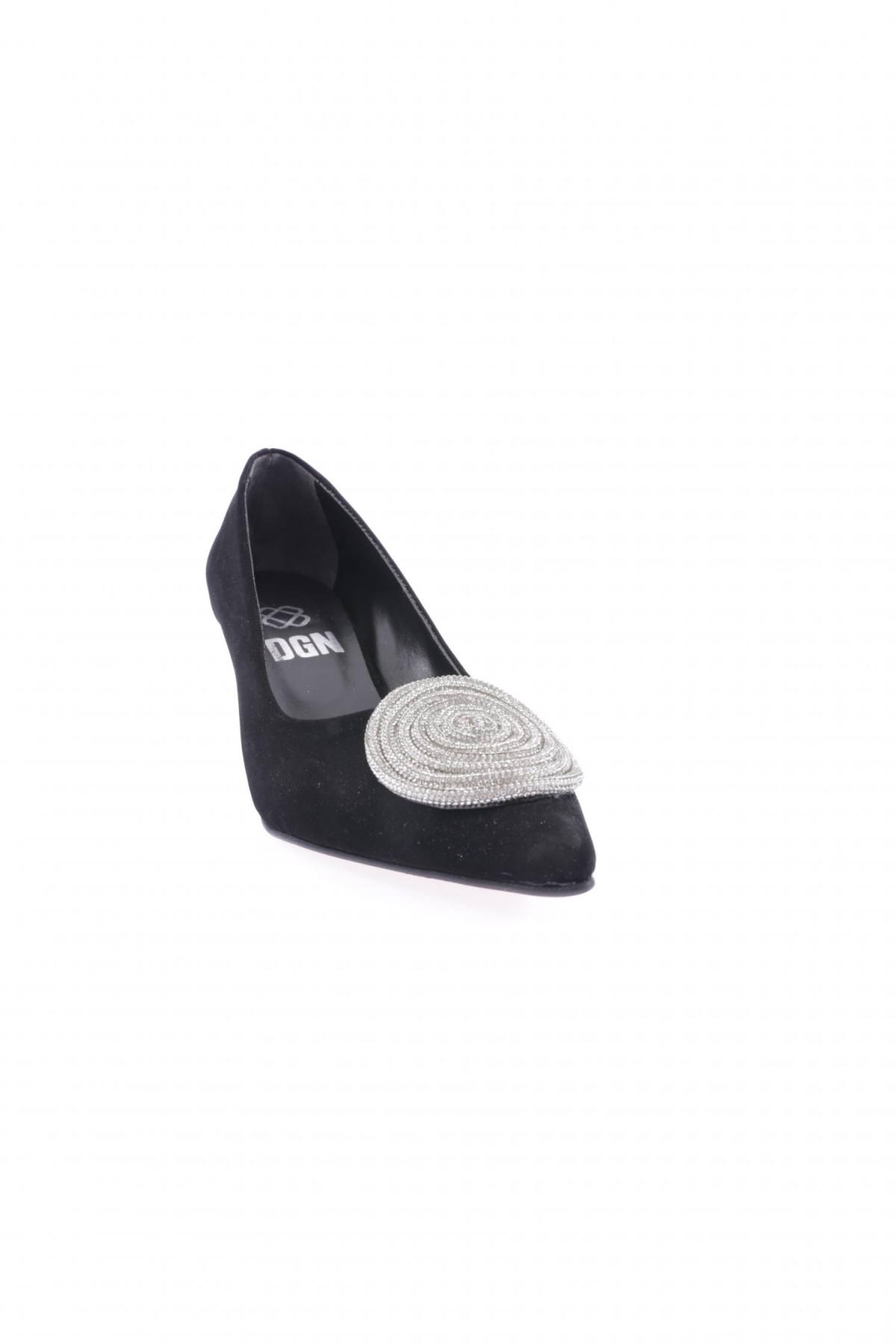 Fb-37-23Y Kadin Silver Taşli Tokali Topuklu Ayakkabi - Görsel 3