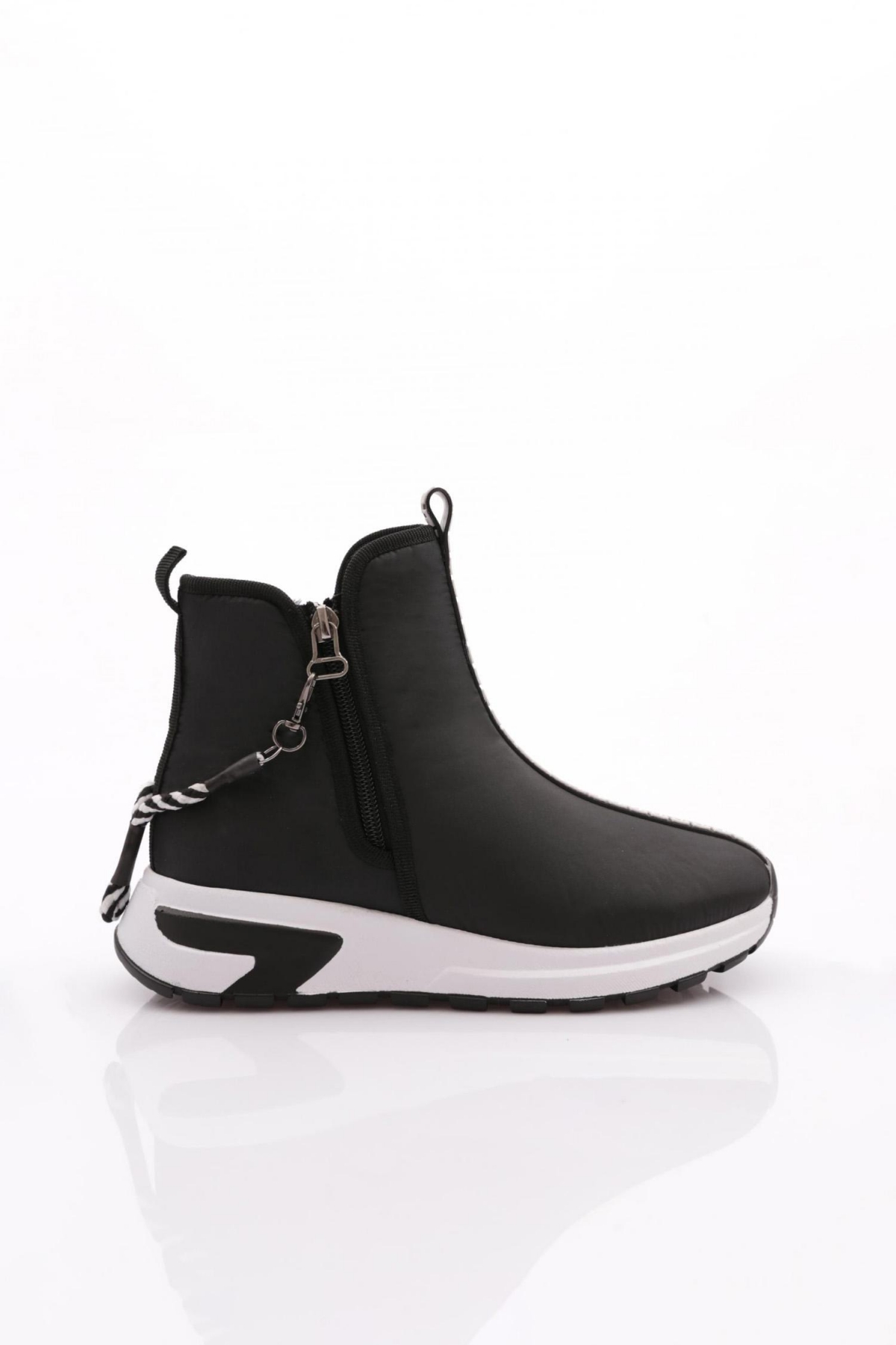 685 Kadin Kalin Taban Fermuar Detayli Bot - Görsel 2