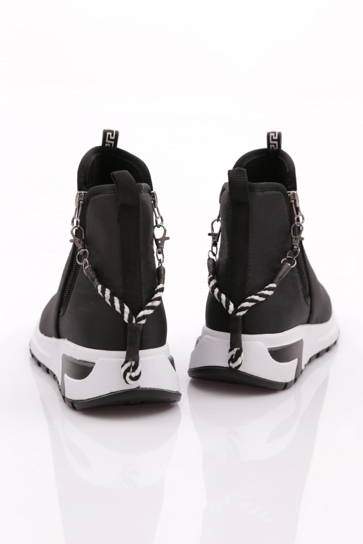 685 Kadin Kalin Taban Fermuar Detayli Bot - Görsel 4