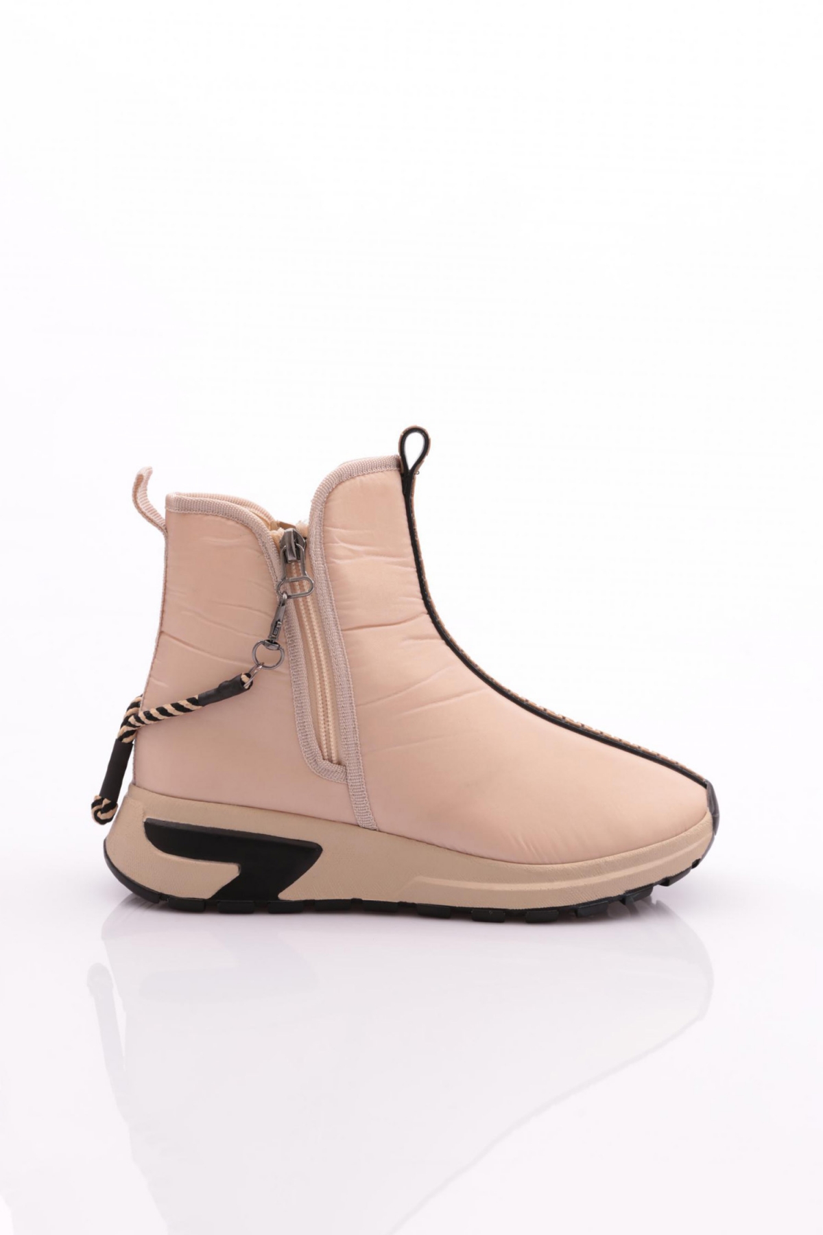 685-22K Kadin Kalin Taban Fermuar Detayli Bot - Görsel 2