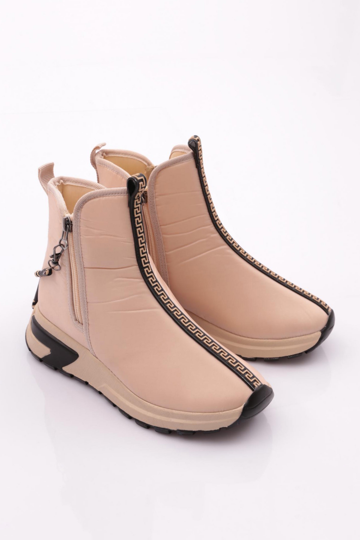 685-22K Kadin Kalin Taban Fermuar Detayli Bot - Görsel 3