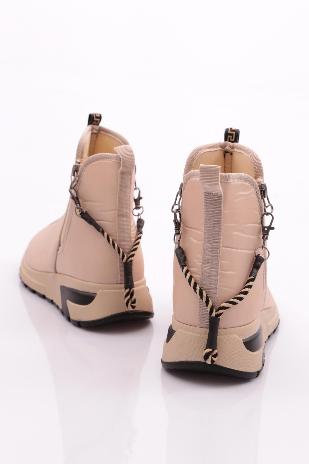 685-22K Kadin Kalin Taban Fermuar Detayli Bot - Görsel 4