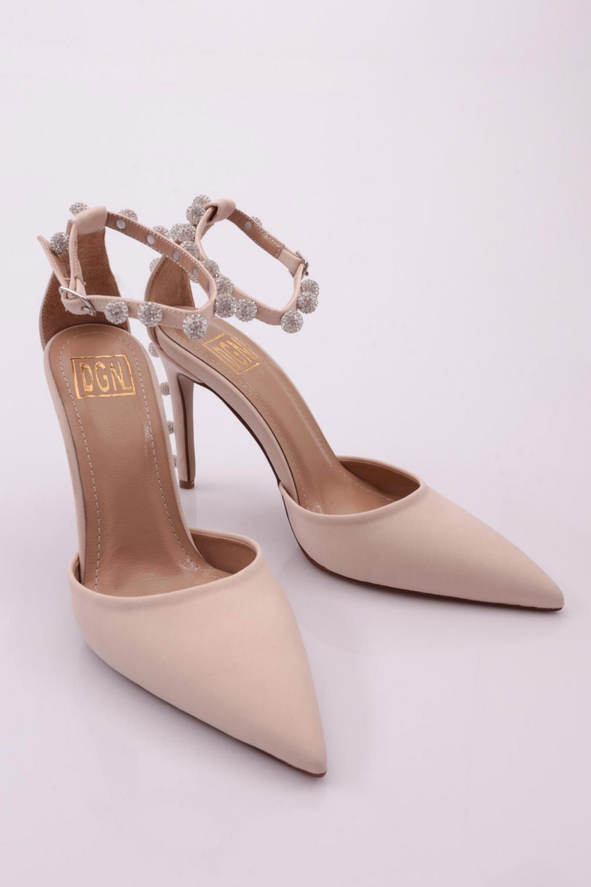 5159 Taş Detayli Topuklu Ayakkabi - Görsel 3