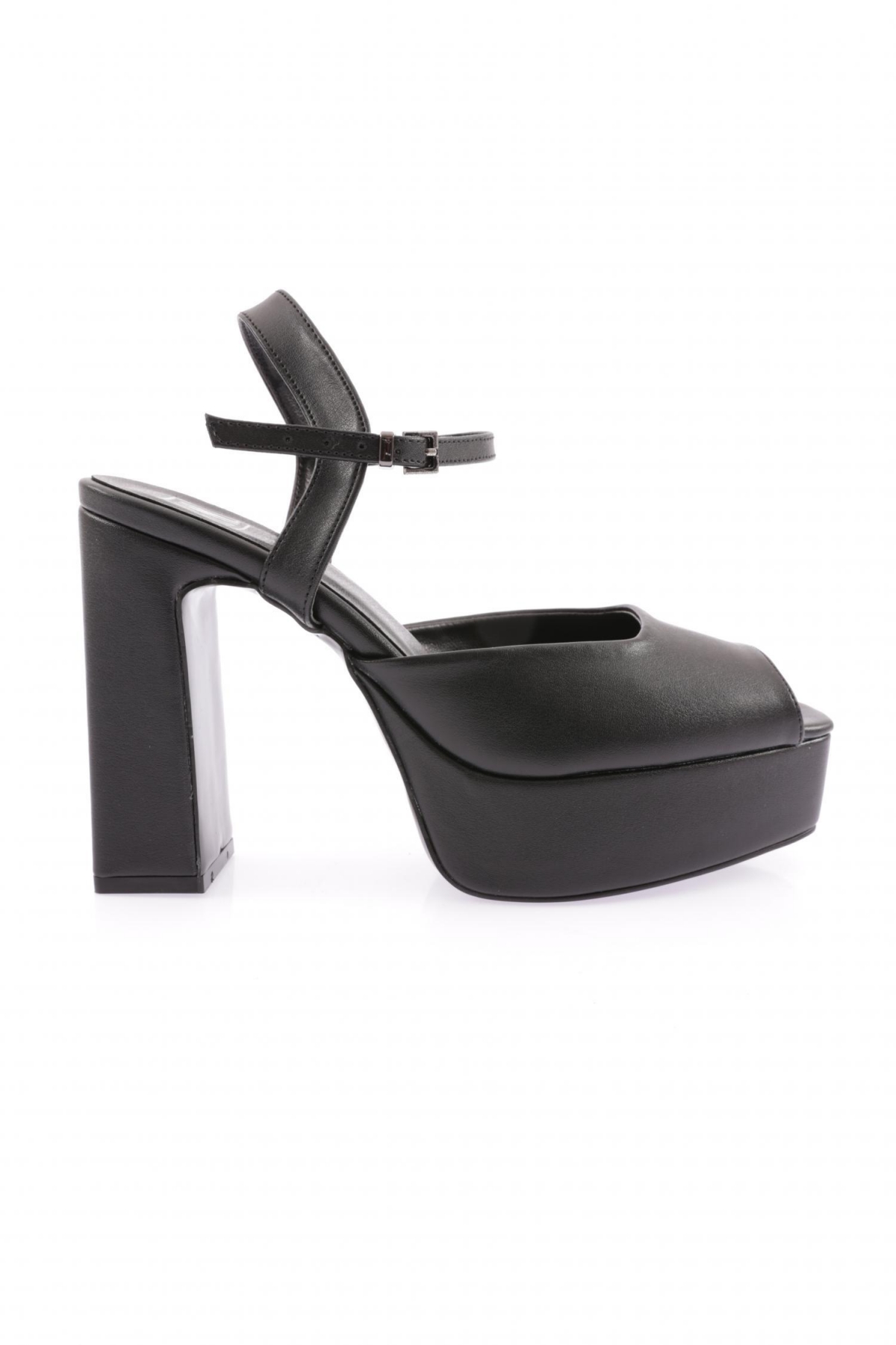 41-23Y Kadin Bilekten Bağli Kalin Taban Topuklu Ayakkabi - Görsel 2