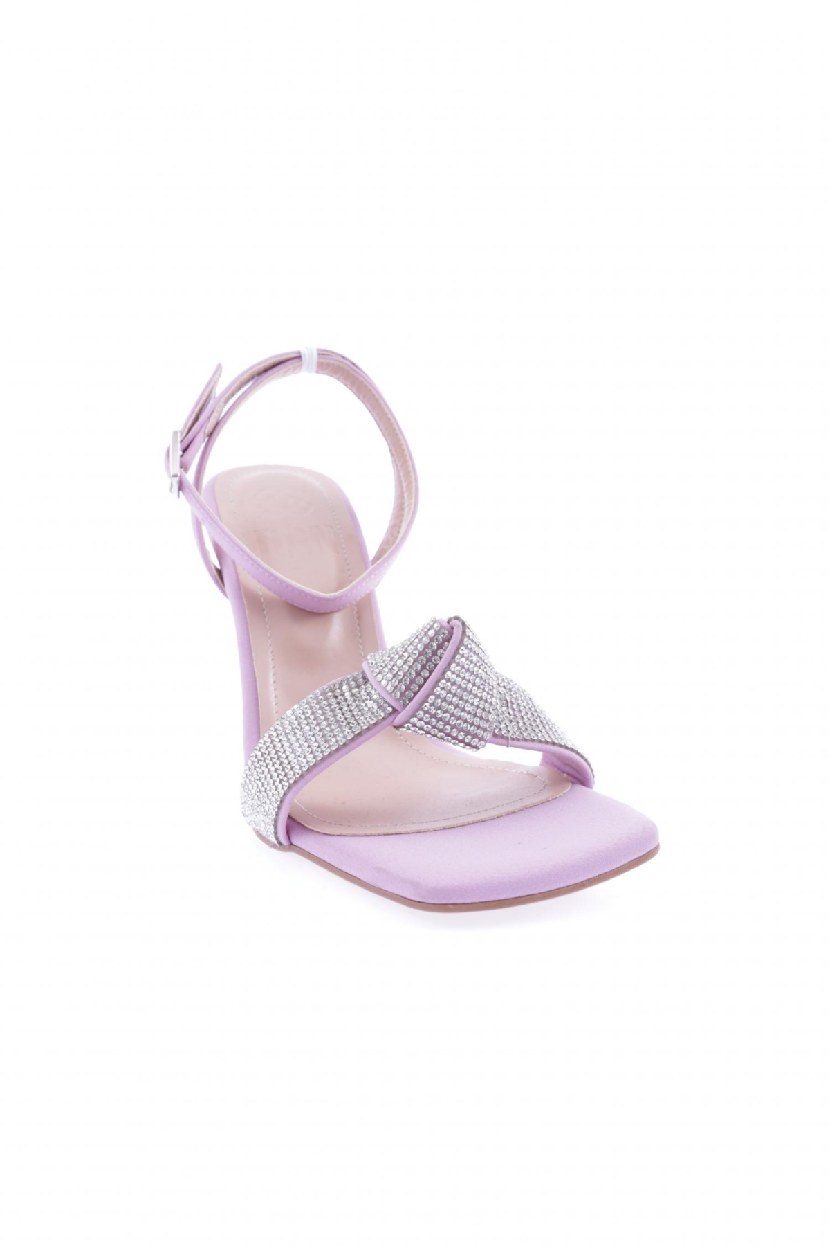 5162-23Y Kadin Burgulu Silver Taşli Bilekten Bağli Topuklu Ayakkabi - Görsel 3