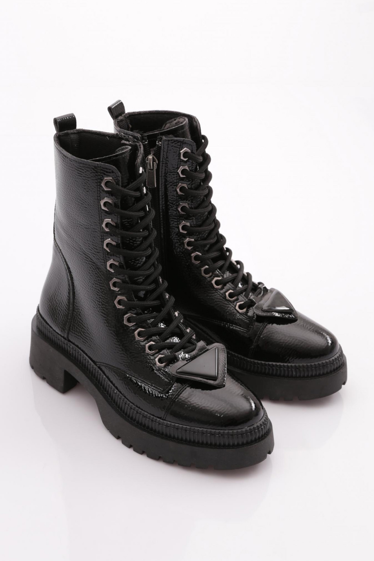 K9088 Kadin Geometrik Aksesuarli Bot - Görsel 3