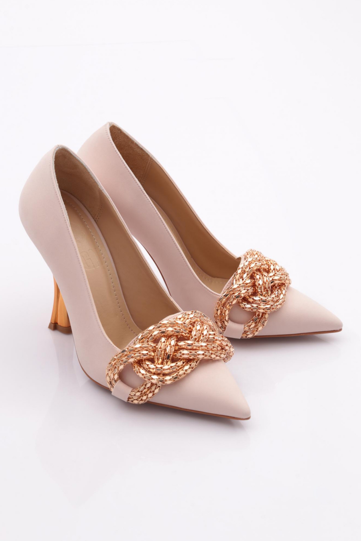 165 Kadin Büyük Tokali Topuklu Ayakkabi - Görsel 3