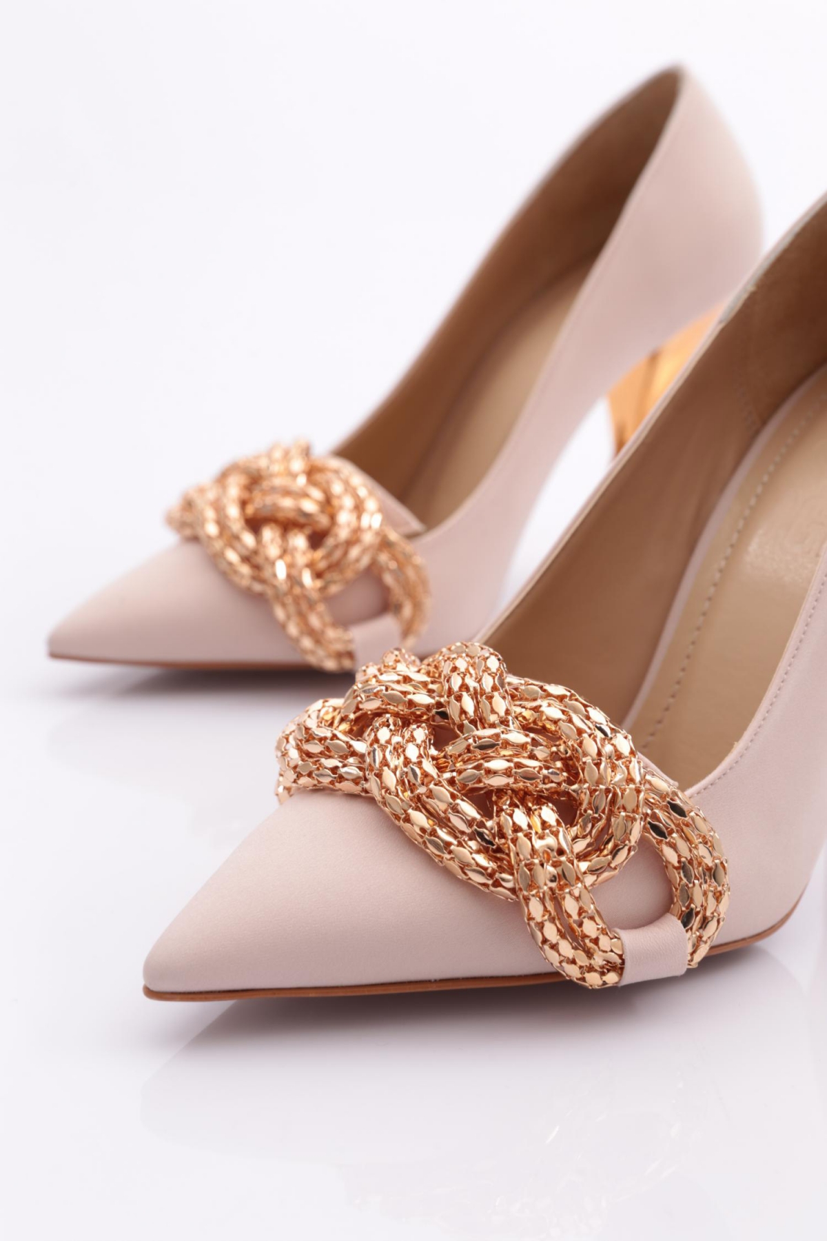 165 Kadin Büyük Tokali Topuklu Ayakkabi - Görsel 5