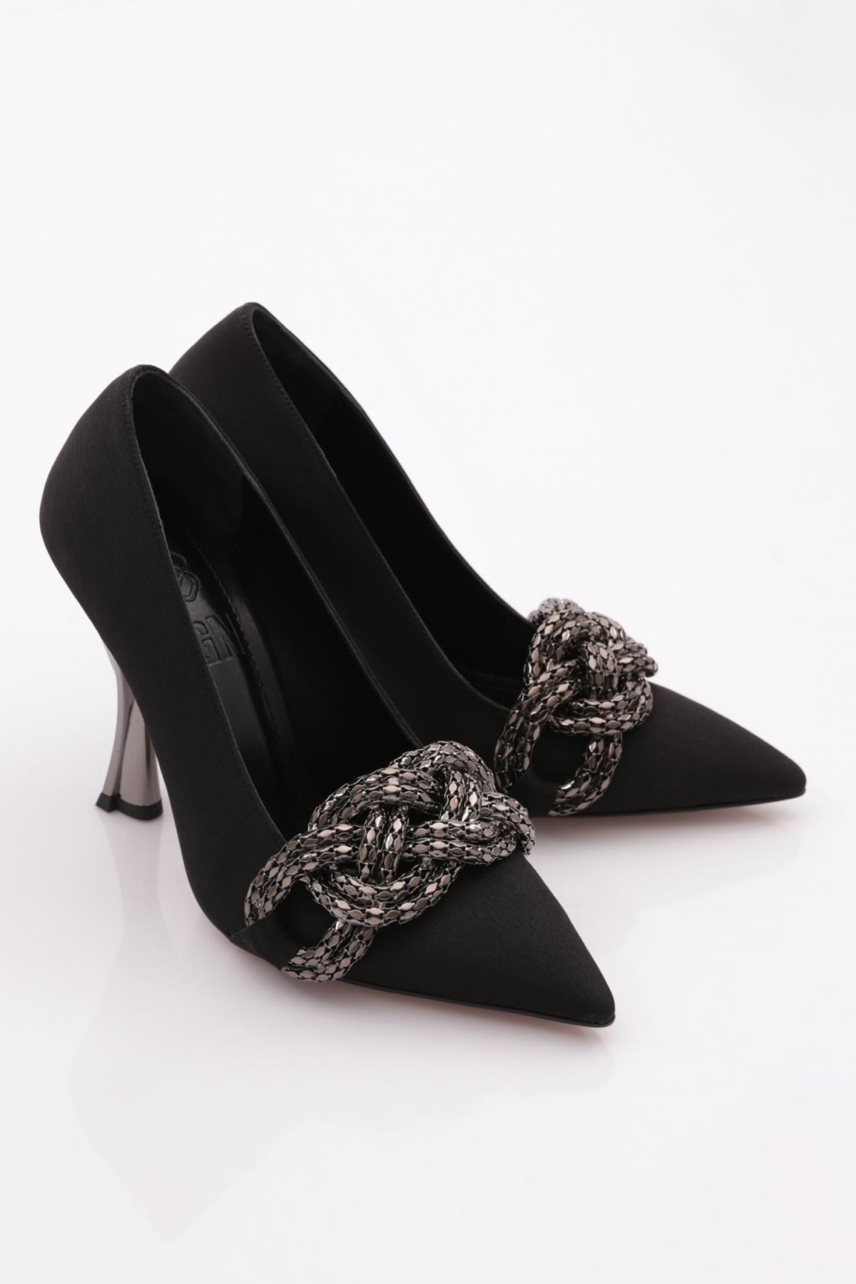 165 Kadin Büyük Tokali Topuklu Ayakkabi - Görsel 3