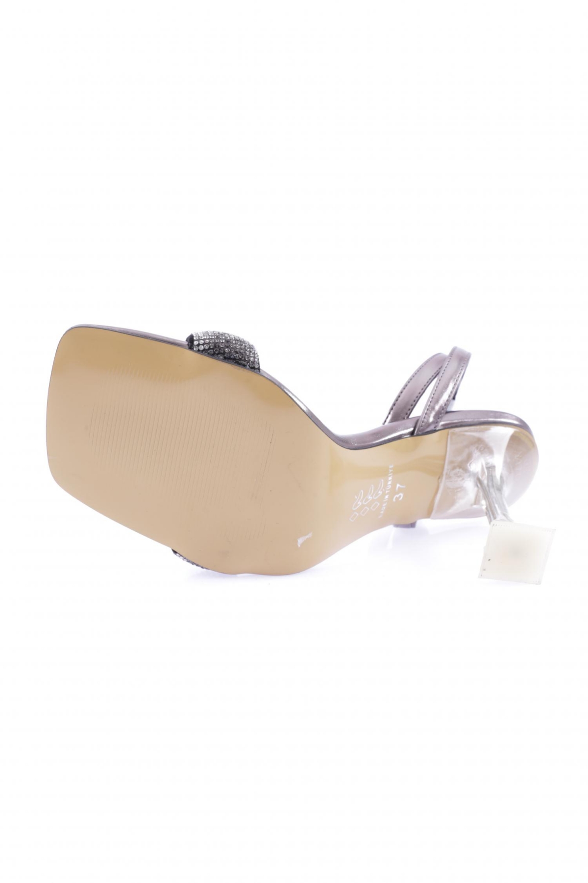 5161-1-23Y Kadin Silver Taşli Bilekten Bağli Topuklu Ayakkabi - Görsel 6