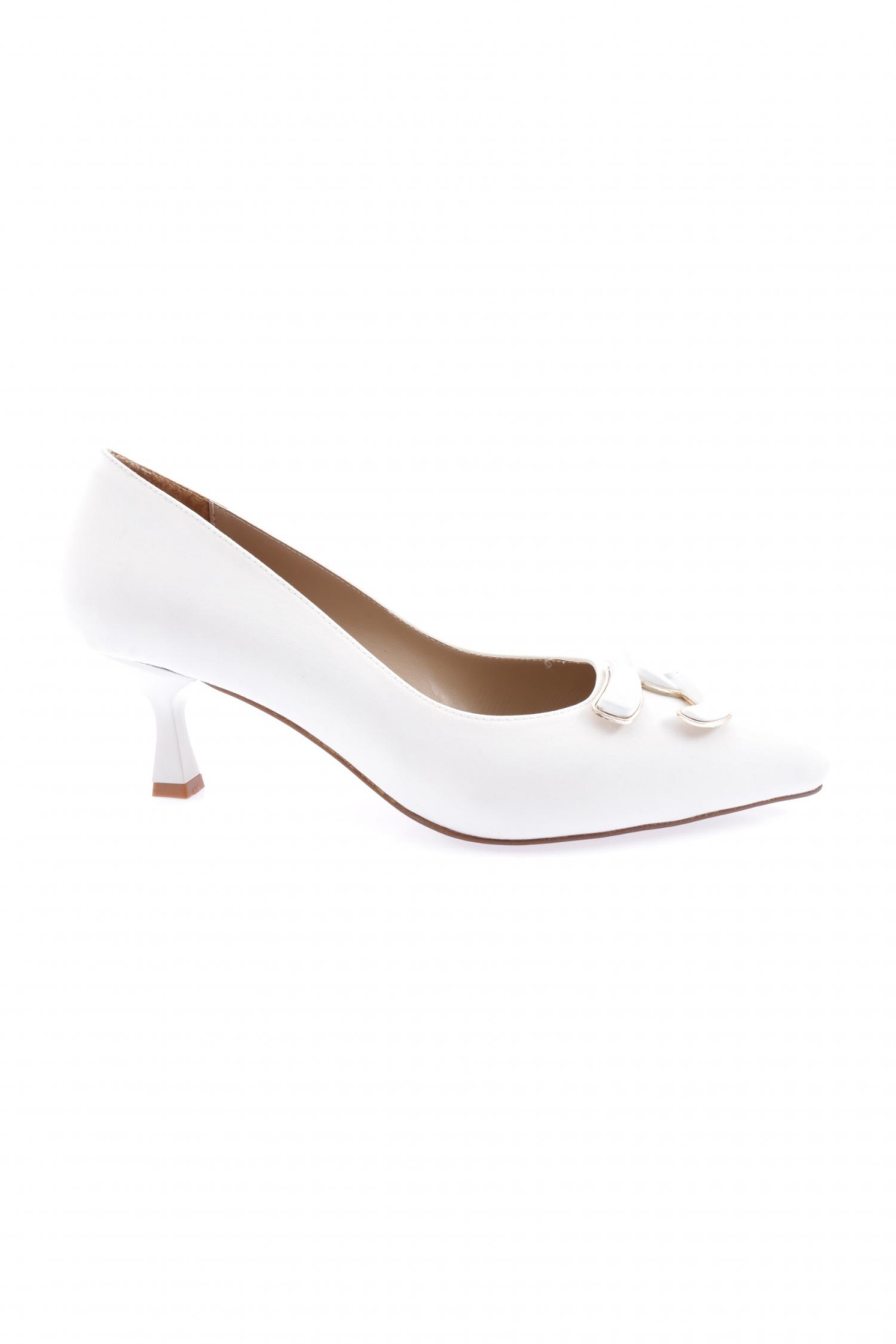 K4330 Kadin Sivri Burun Aksesuarli Topuklu Ayakkabi - Görsel 2