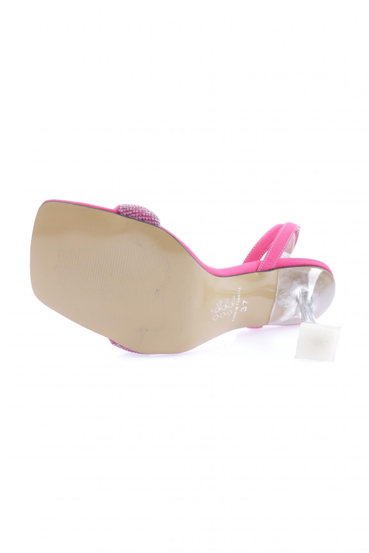 5161-1-23Y Kadin Silver Taşli Bilekten Bağli Topuklu Ayakkabi - Görsel 6