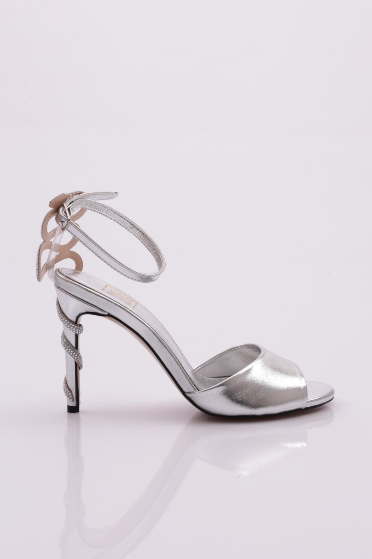 3108 Kadin Topuğu Taş İp Sarili Topuklu - Görsel 2