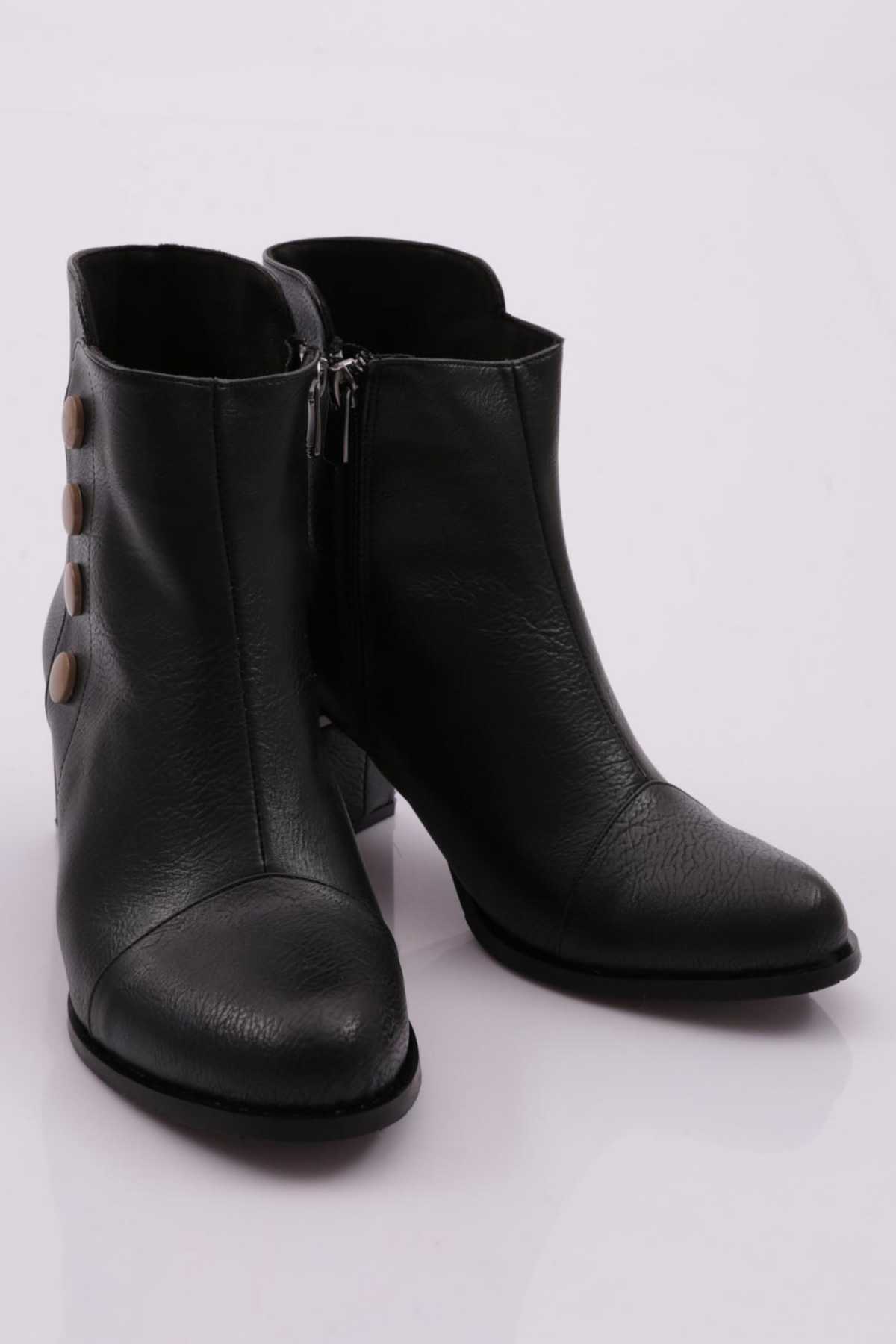 725-22K Kadin Aksesuar Detayli Topuklu Bot - Görsel 3