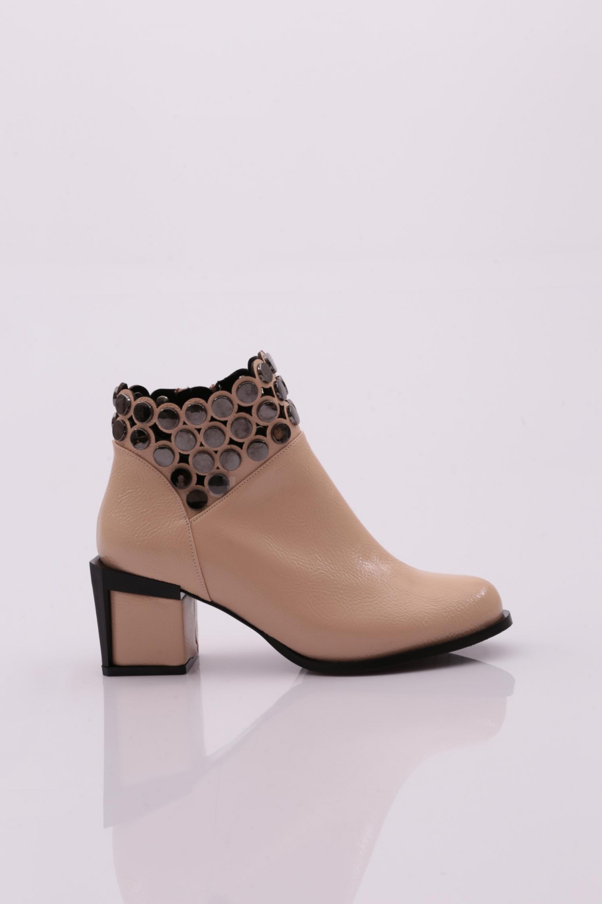 820-22K Kadin Kristal Taşli Topuklu Bot - Görsel 6