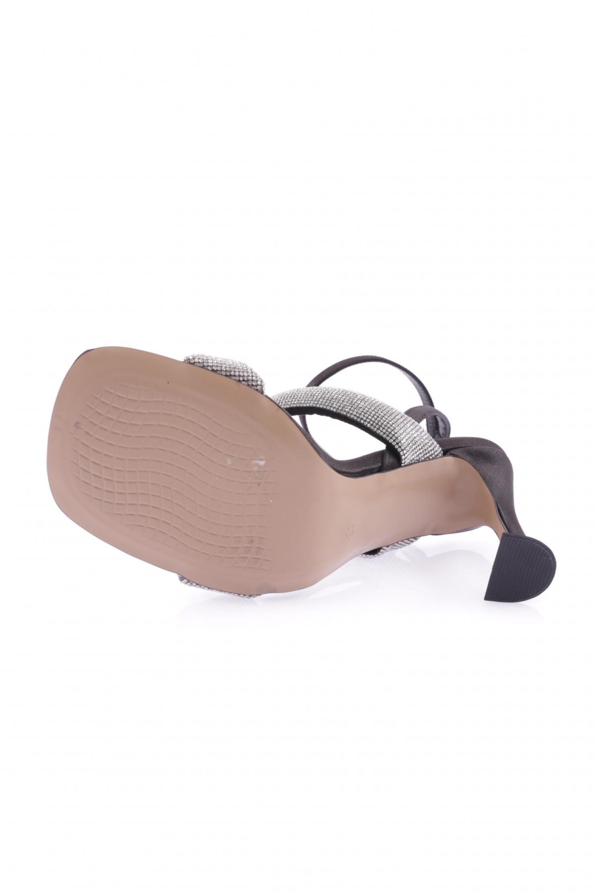 8033-23Y Kadin Silver Taş Bantli Bilekten Bağli Topuklu Ayakkabi - Görsel 6