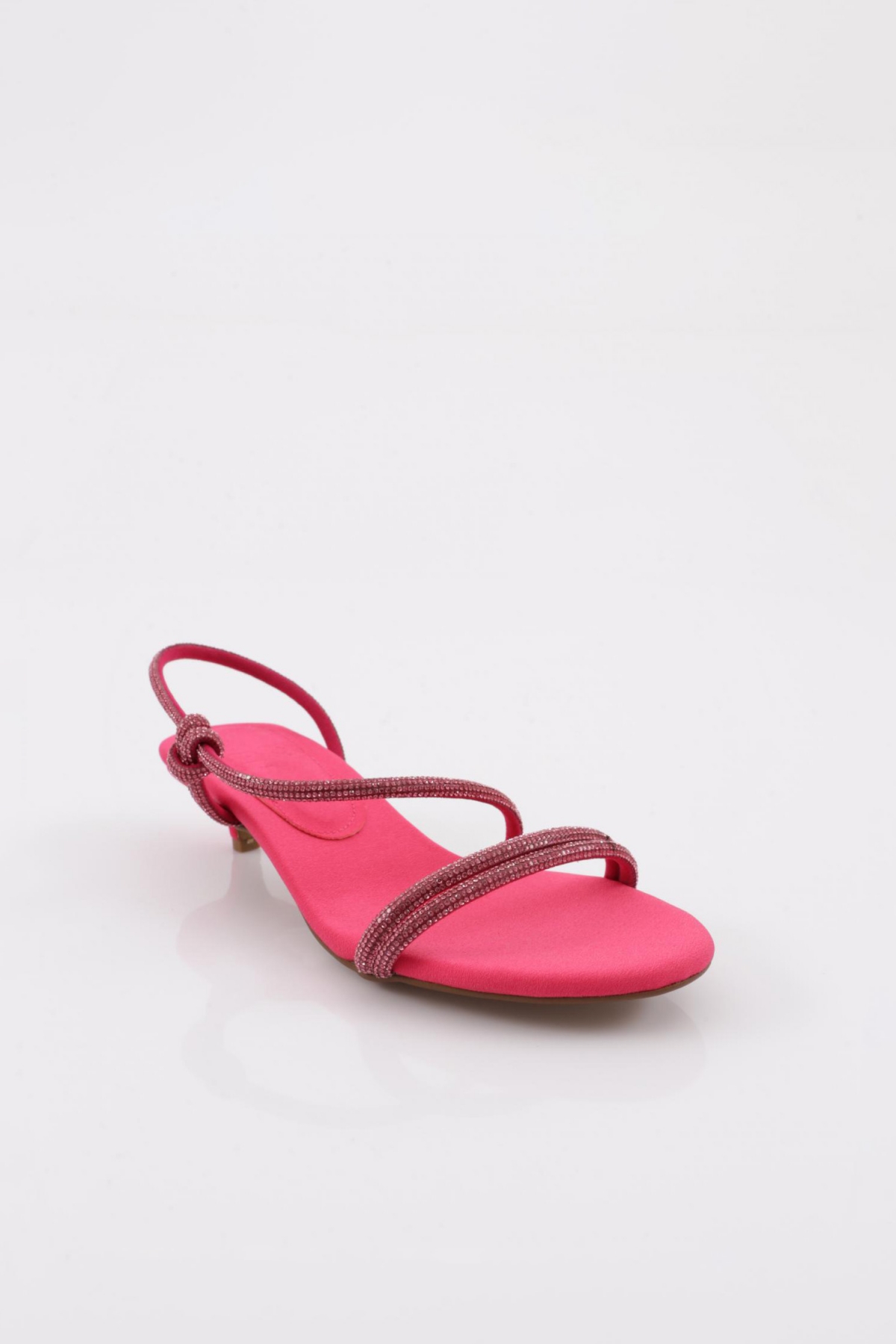 4305 Kadin Kisa Topuklu Taş İp İşleme Abiye - Görsel 3