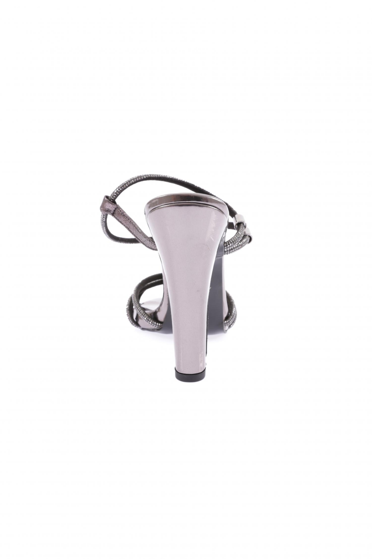 530 23Y Kadin Silver Taşli Çapraz Bantli Abiye Ayakkabi - Görsel 5