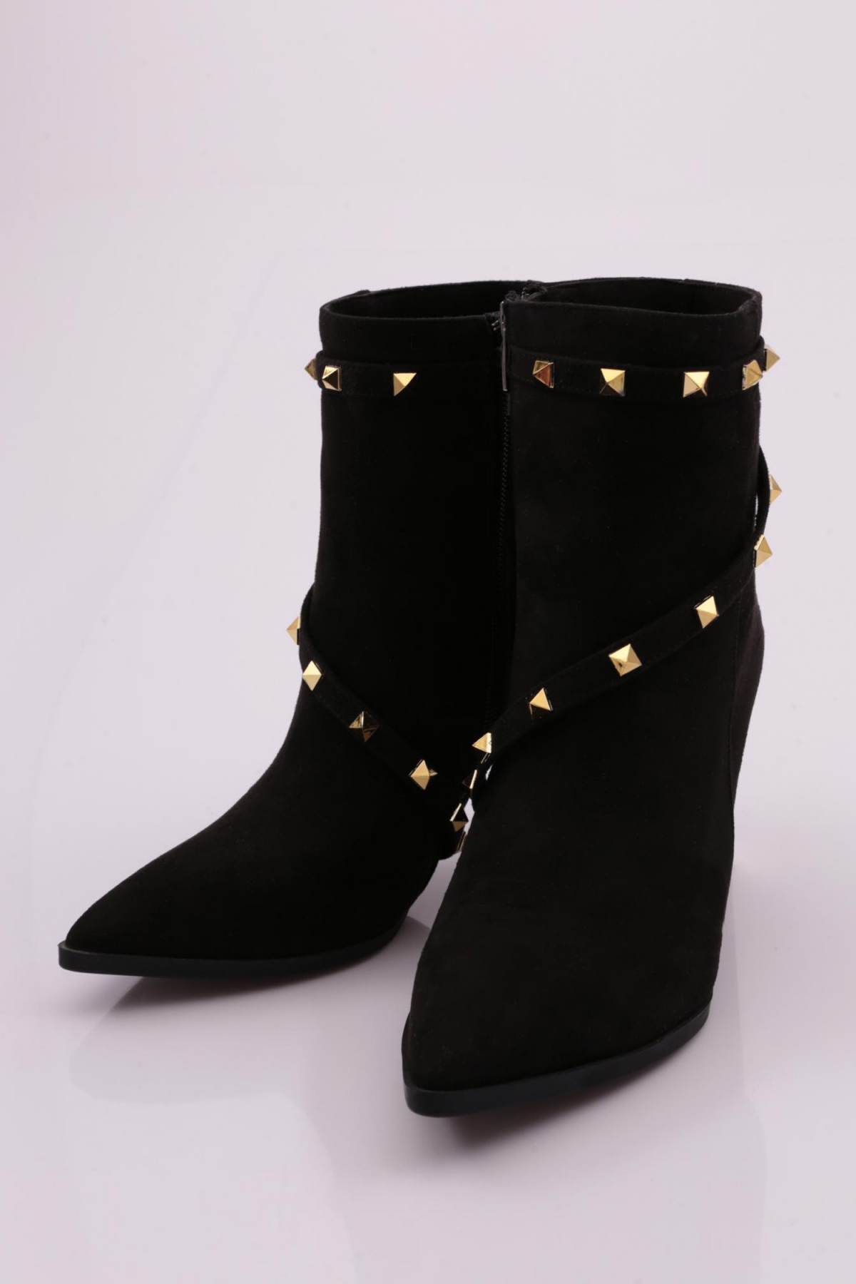 802 Kadin Sivri Burun Troklu Topuklu Bot - Görsel 3