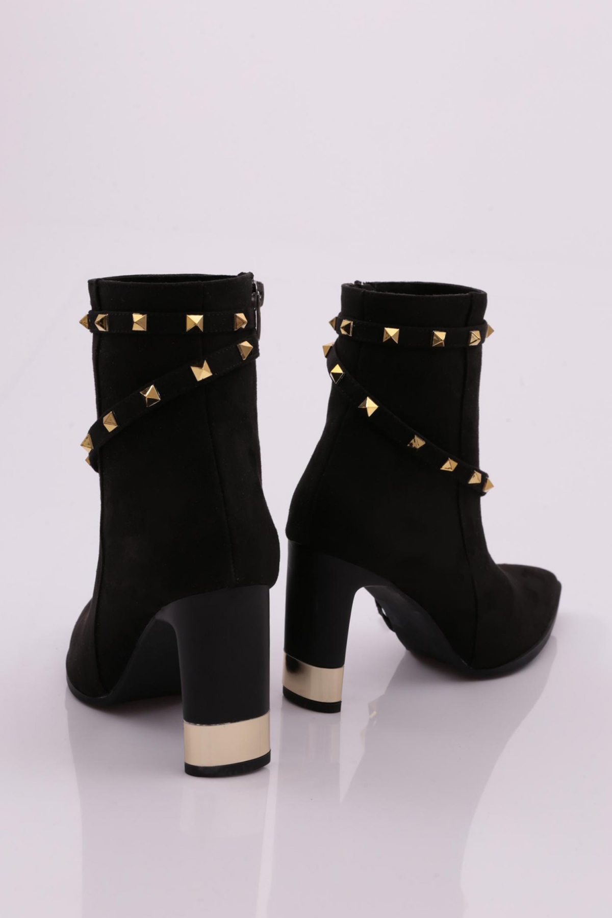 802 Kadin Sivri Burun Troklu Topuklu Bot - Görsel 4