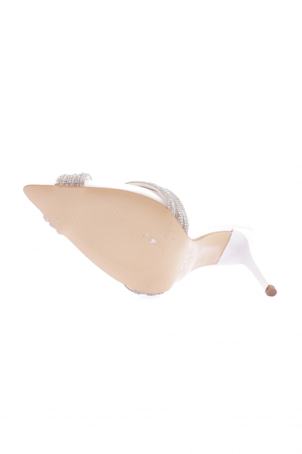 Ysf-06-23Y Kadin Silver Taşli Burgu Bantli Abiye Ayakkabi - Görsel 6