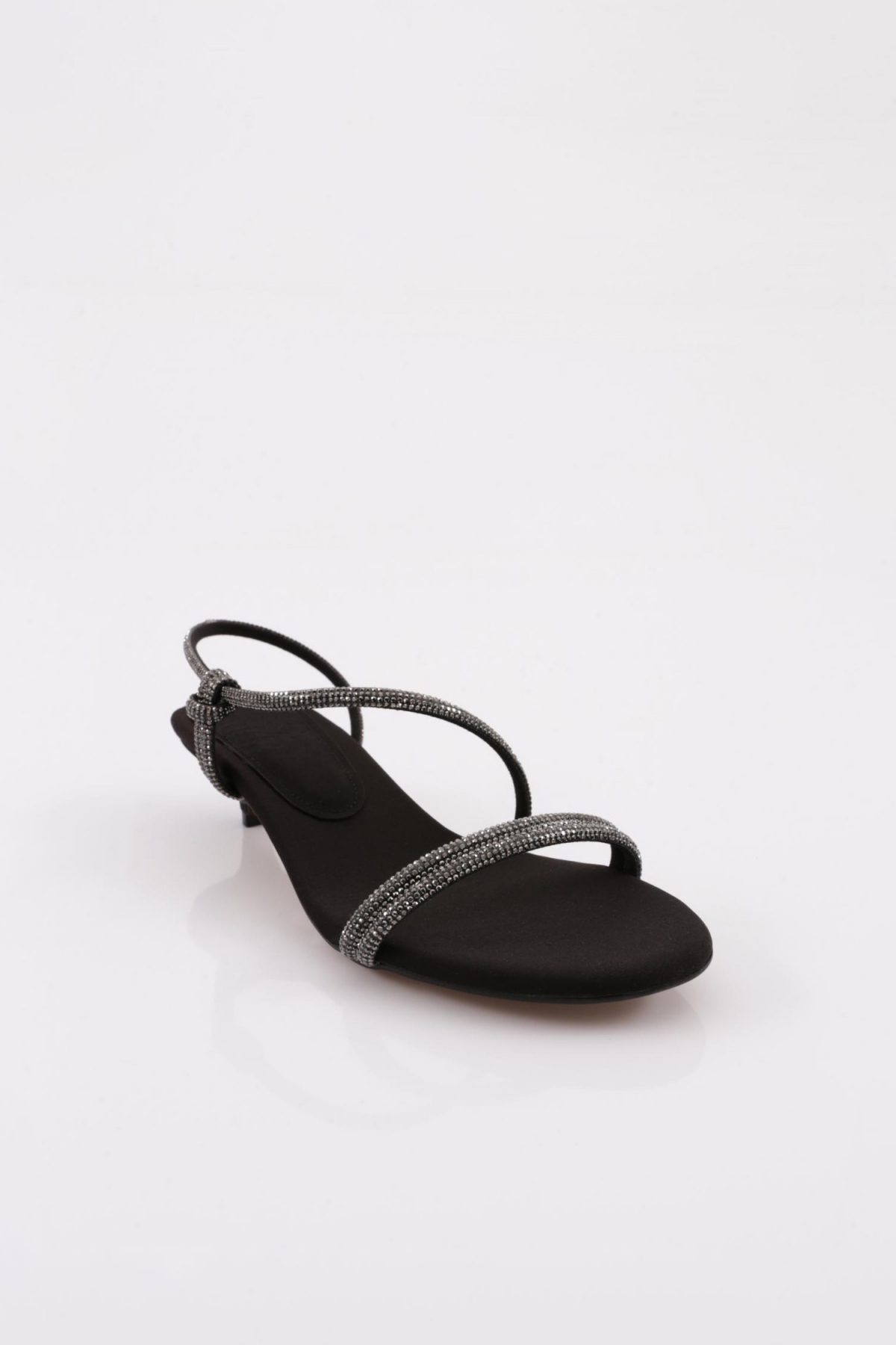 4305 Kadin Kisa Topuklu Taş İp İşleme Abiye - Görsel 3