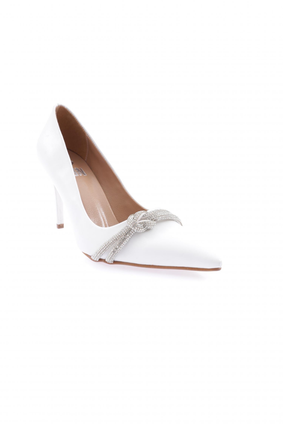 Kn-02-23Y Kadin Silver Taşli Bantli Abiye Ayakkabi - Görsel 3