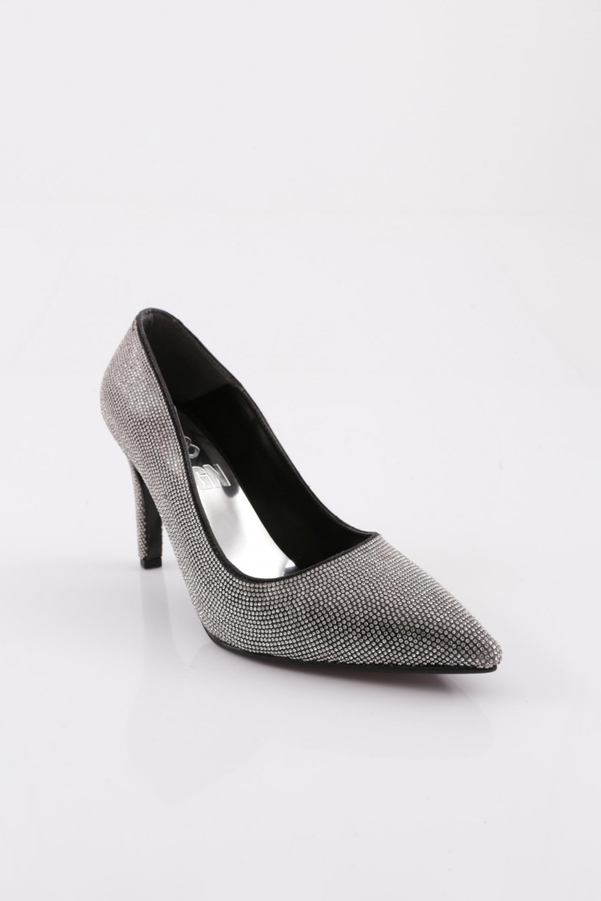 1310 Kadin Sivri Burun Kristal Taşli Abiye Ayakkabi - Görsel 3
