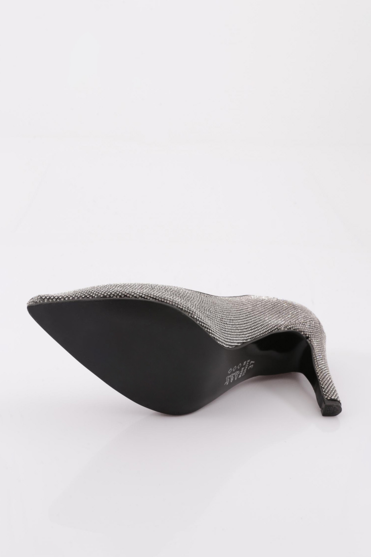 1310 Kadin Sivri Burun Kristal Taşli Abiye Ayakkabi - Görsel 6